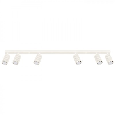 Lampă De Tavan Karbon Bej Aluminiu Cu 6 Becuri Tub Minimalist De Interior. foto