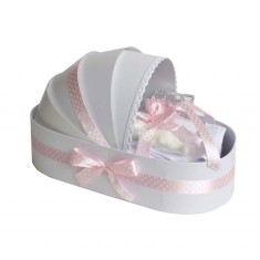 Trusou botez complet, in landou, roz buline Denikos&reg; 137