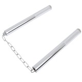 Cumpara ieftin Nunceag Metalic Argintiu Ideallstore 2x27cm, Lant Otel, Autoaparare/Antrenament, Kubotan