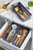 Cumpara ieftin Organizator de bucatarie (3 Pieces) PZR-027 Gri 34.5x15x9 cm
