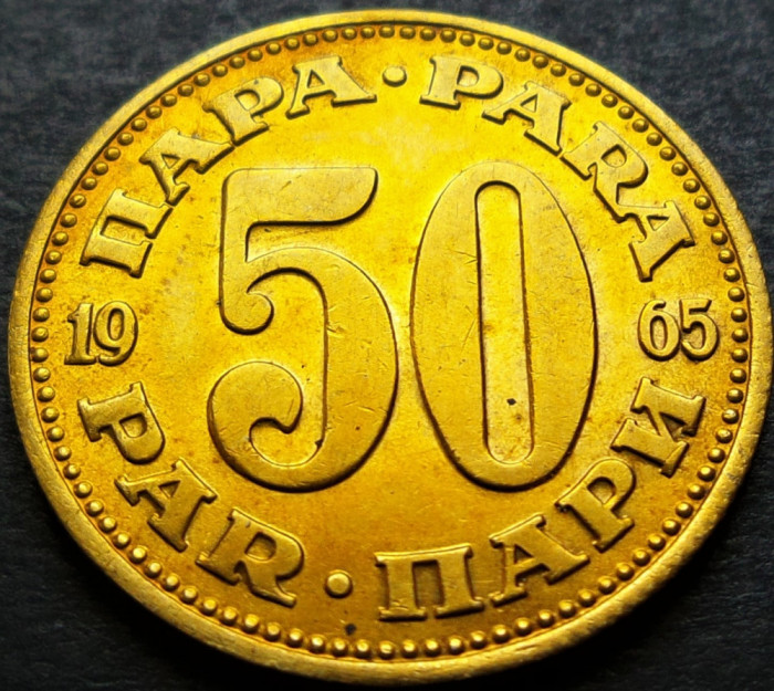 Moneda 50 PARA - RSF YUGOSLAVIA, anul 1965 *cod 2069 A