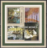 Guineea Bissau 2001 - Picturi de Monet, Colita. MNH, Nestampilat