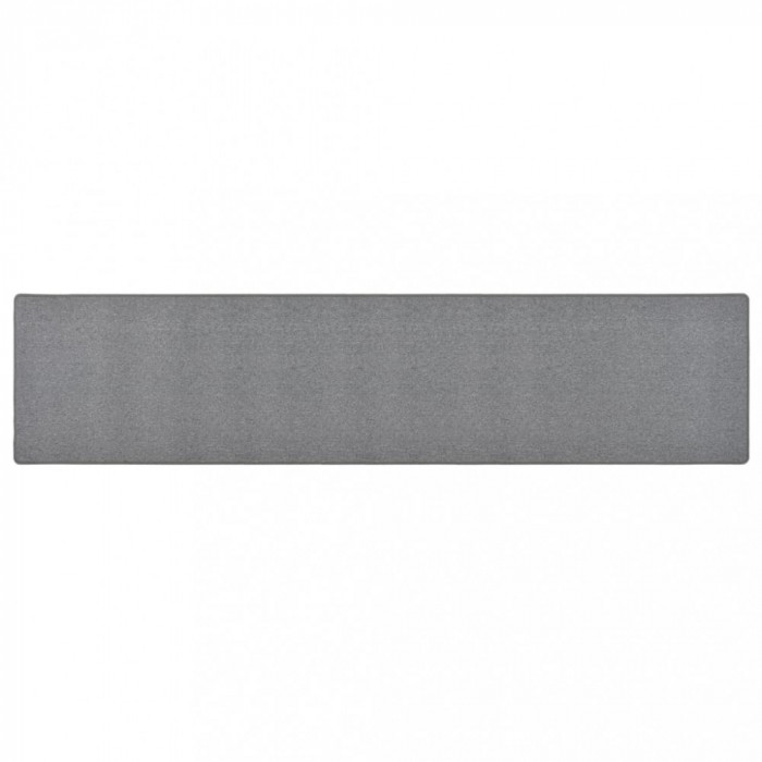 vidaXL Covor traversă, gri &icirc;nchis, 50x250 cm