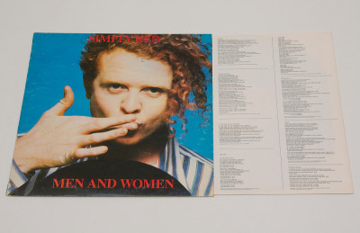 Simply Red &amp;ndash; Men And Women - disc vinil vinyl LP foto