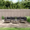 VidaXL Set mobilier de grădină cu perne, 7 piese, antracit, poliratan 3186789