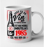 Cana alba personalizata Sunt ca un vin bun, INOVATIX&reg;. 330 ml, Oem