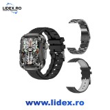 Ceas Smartwatch, KINSI, NFC, Notificari Apeluri/Sms/Social Media, fitness, sport, somn, Monitorizare Ritm Cardiac si Tensiune Arteriala, player muzica