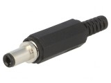 Mufă alimentare DC 5,5/2,5mm cu manşon pe cablu 9,5mm, Lumberg