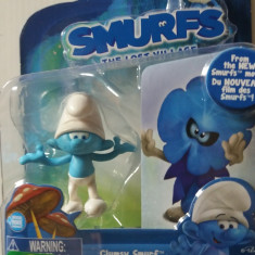 Set 2 figurine Clumsy Smurf and Smurflily