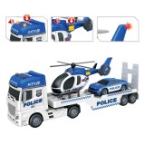 Camion de Jucărie, Model Politie, Lumini și Sunete, Set 3 Piese, Multicolor, Oem