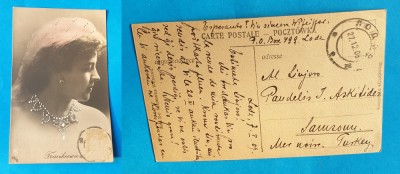 Carte Postala circulata corespondenta anul 1909 - Portret de femeie - superba foto