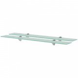 vidaXL Rafturi suspendate, 2 buc., 80 x 10 cm, sticlă, 8 mm