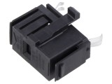Clemă siguranţe cilindrice 5x20mm clichet neagră