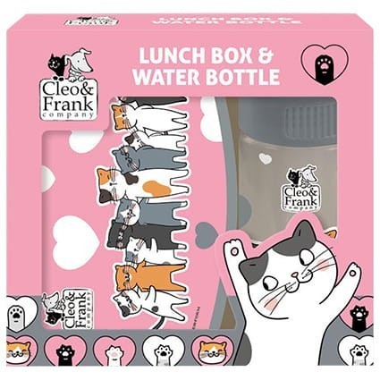 Set cutie sandwich si sticla de apa, Derform ZSBACF39, pisicute