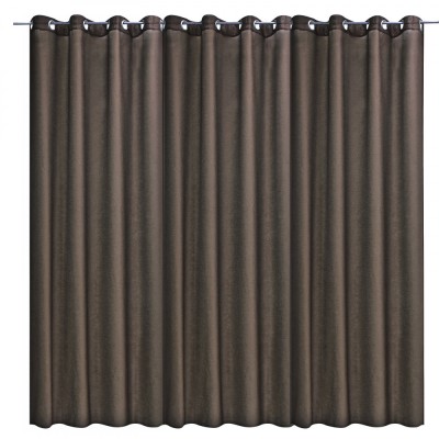 Draperie opaca Stella cu inele Jemidi, 300 x 245 cm, Maro, Poliester, 55288.18.01 foto