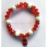 Bratara pentru martisor - model buburuza