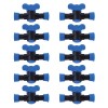 Set 10 x Robinet din plastic pentru teava picurare cu inele prin presare, Nr-7544, 17 x 17 mm