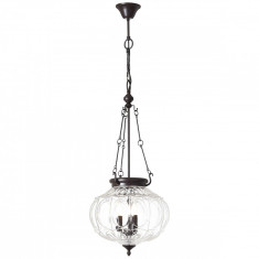 Lampa BRILLIANT Helyn suspendata Maro/Transparent | 3X C35, E14, 60W