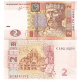Bancnota Ucraina 2 Hrivna 2013 P-117d Sorkin, Europa, UNC