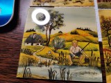 Lot vintage de 4 minipicturi pe sticla