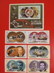 RAS AL KHAIMA, SPACE - COLI?A + SERIE COMPLETA MNH IMPERF. foto