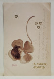 ALEGORIE ART NOUVEAU , TANARA CU FLOARE , DESEN de RAPHAEL KIRCHNER , CROMOLITOGRAFIE , CLASICA