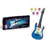 Jucarie muzicala chitara cu sunete si lumini, albastru, 56.2 x 16.2 x 5.5 cm, Oem