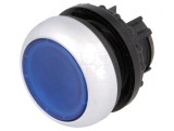 Comutator apăsare 22mm albastru 2 poziții