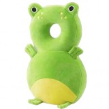 Rucsac cu pern&Auml; de protec&Egrave;ie pentru cap, model broscu&Egrave;&Auml;, tetier&Auml; moale pentru bebelu&Egrave;i, 33x6x19 cm, 180 g, verde