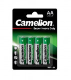 Baterie Camelion Super Heavy Duty AA R6 1,5V zinc set 4 buc. carbon