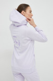 Columbia bluza femei, culoarea violet, cu glugă, neted