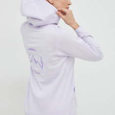 Columbia bluza femei, culoarea violet, cu glugă, neted