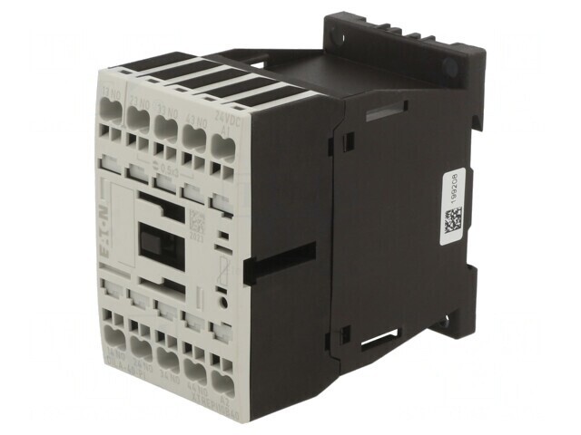 Contactor 4-polar NO 4A 24VDC pentru şină DIN