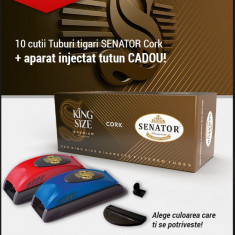 Oferta - tuburi tigari Senator 24 mm Filter XTRA + aparat injectat CADOU