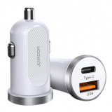 Incarcator Auto USB Joyroom C-A08, Quick Charge, 30 W, 1 X USB - 1 X USB Tip-C, Alb