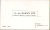 A2493N Carte de vizită profesor dr Iosif Bulbuca, Timișoara
