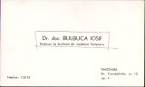 A2493N Carte de vizită profesor dr Iosif Bulbuca, Timișoara