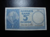 NORVEGIA 5 KRONER 1961