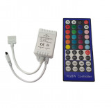Controller banda LED RGBW 12-24V 4CHx2A IR telecomanda cu 40 de taste, CE Contact Electric