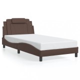 VidaXL Cadru de pat cu tăblie, maro, 100x200 cm, piele ecologică 3208077