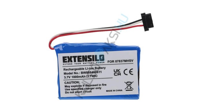 &Icirc;nlocuire baterie GPS VHBW pentru Becker S30, 07837MHSV, 338937010150 - 1000mAh, 3.7V