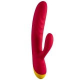 Romp-Jazz Vibrator Rabbit Re&icirc;ncărcabil Roșu-Silicon, Reincarcabil