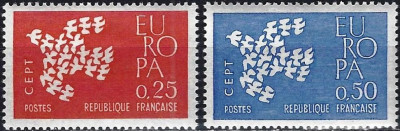 C298 - Franta 1961 - Europa 2 v.neuzat,perfecta stare foto