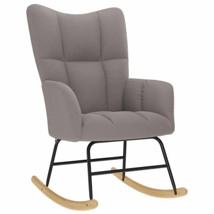 vidaXL Scaun balansoar, gri taupe, material textil