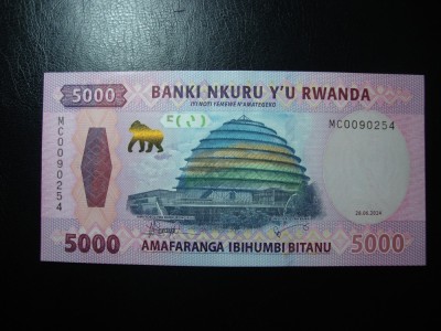 RWANDA 5000 FRANCI 2024 AUNC/UNC foto