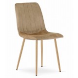 Scaun bucatarie/living, Artool, Lava, catifea, metal, maro, 45x55x86 cm, Leobert