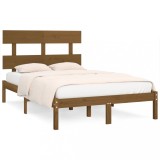 Cumpara ieftin Cadru de pat, maro miere, 200x200 cm, lemn masiv