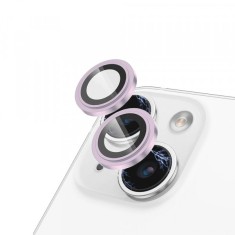 Folie de protectie Camera Spate Lito S+ pentru Apple iPhone 15 Plus / 15, Sticla Securizata, Roz