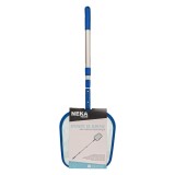Plasa cu maner telescopic pentru curatare piscina, din aluminiu, 29x3x152 cm