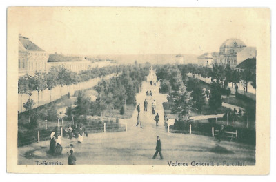 4173 - TURNU-SEVERIN, Park, Romania - old postcard, CENSOR - used - 1918 foto